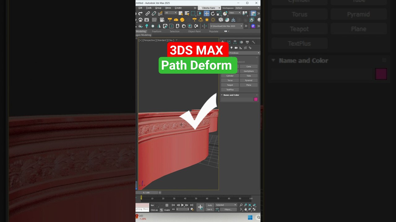 ✅ Path Deform in 3ds Max 🎢 | Bend Objects Along a Path | Quick Modifier Tutorial