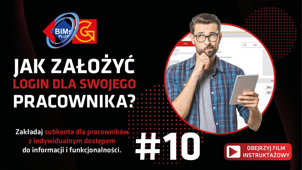 Poradnik BIMs PLUS 24 #10. Jak założyć login dla swojego pracownika