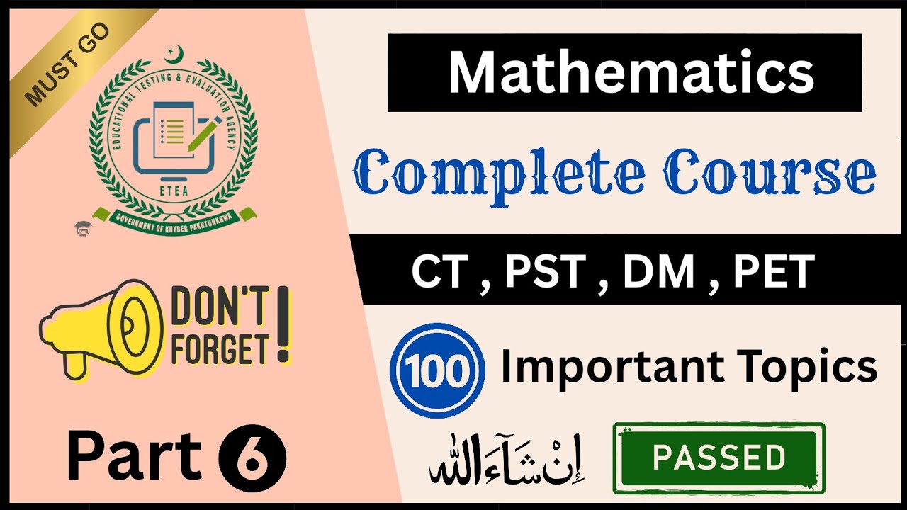 ETEA Test Preparation Course Part 6 | ETEA CT PST PET DM Preparation