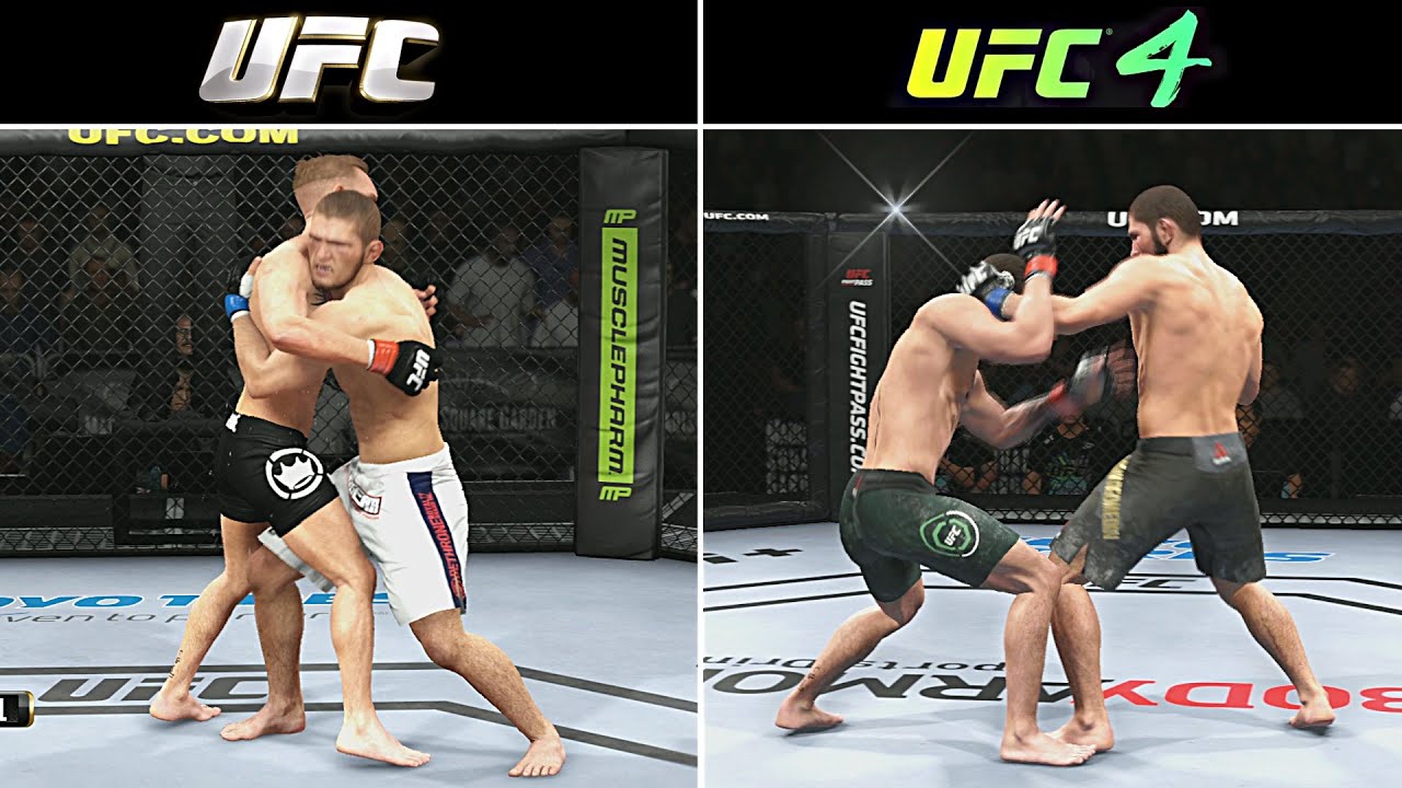 UFC (2014) vs UFC 4 (2020) | Xbox One X Gameplay Graphics Comparison [4k 60fps]