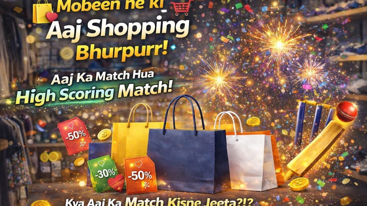 Aj mubeen ny ki bhot sari shopping 