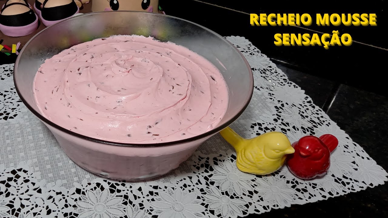 RECHEIO MOUSSE SENSAÇÃO DE MORANGO COM SUCO TANG
