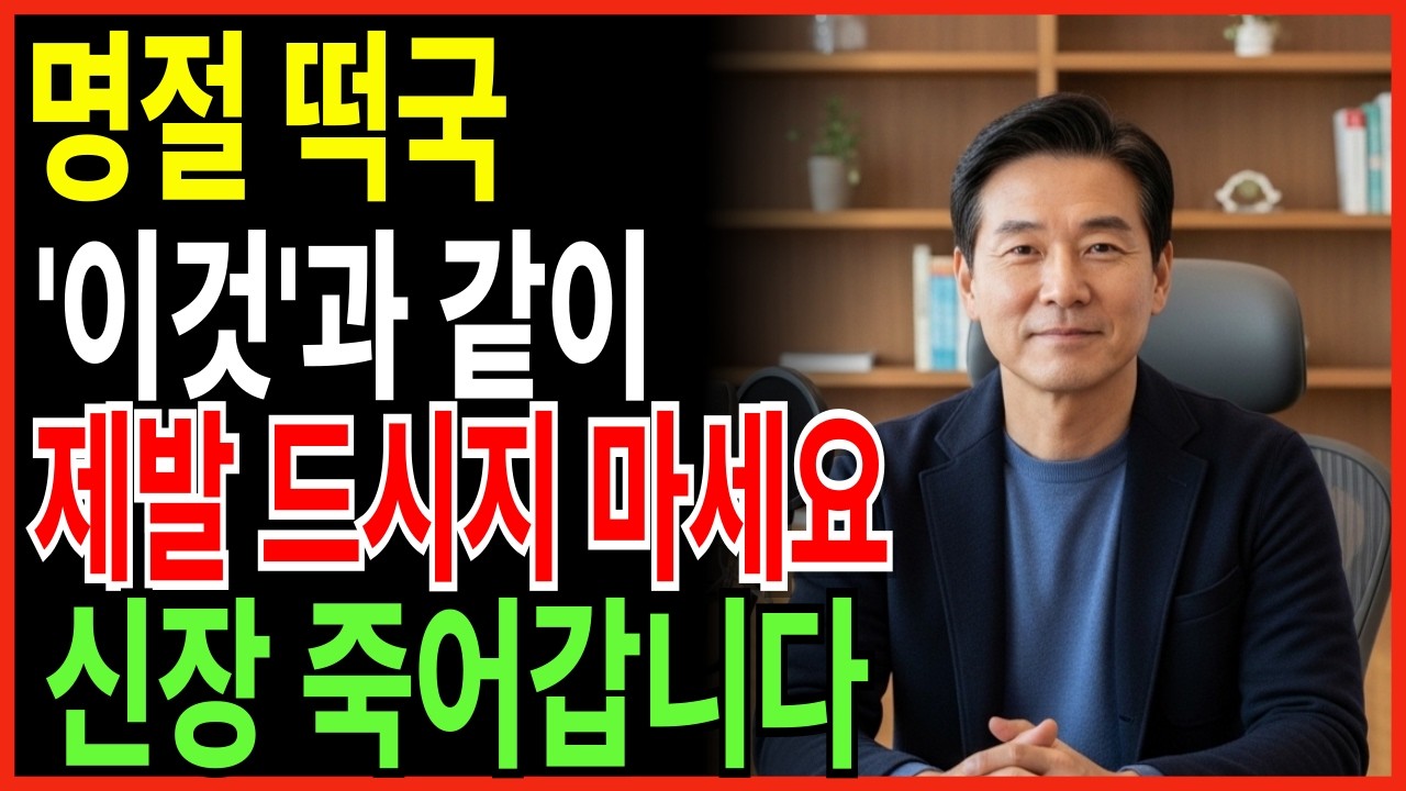 명절 떡국 '이것'과 같이 제발 드시지 마세요  신장 죽어갑니다