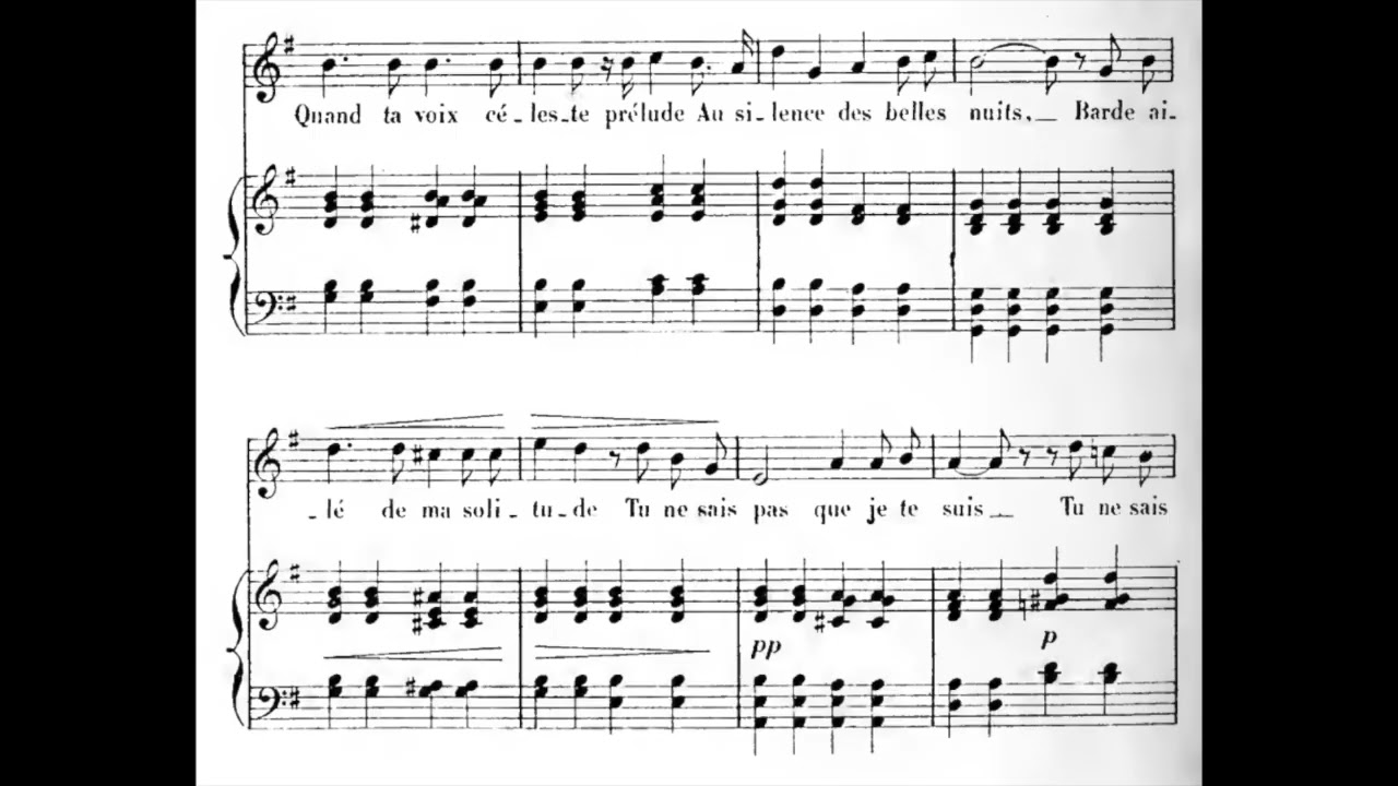 JEAN DE RESZKE AT THE PIANO: Marie de Reszke sings Gounod's Au rossignol (1905) [score]