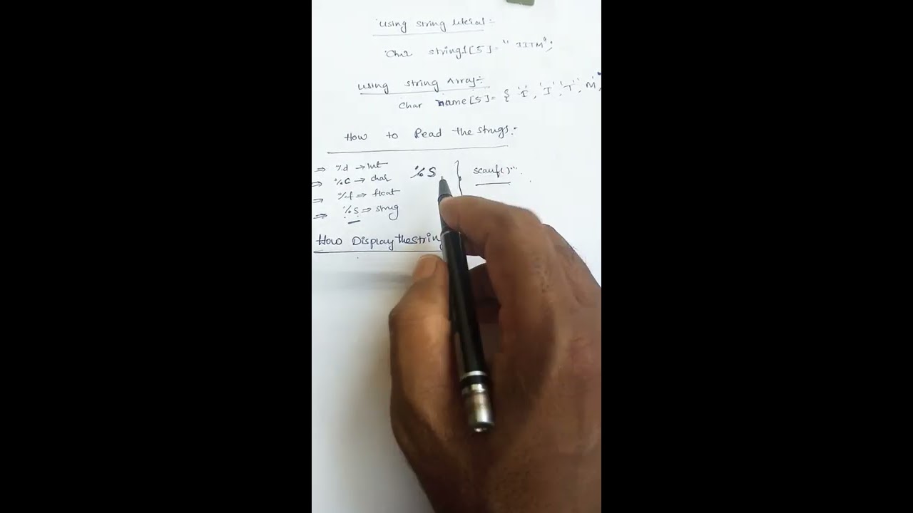Displaying a string (ou ug cbcs Bcom I CA)