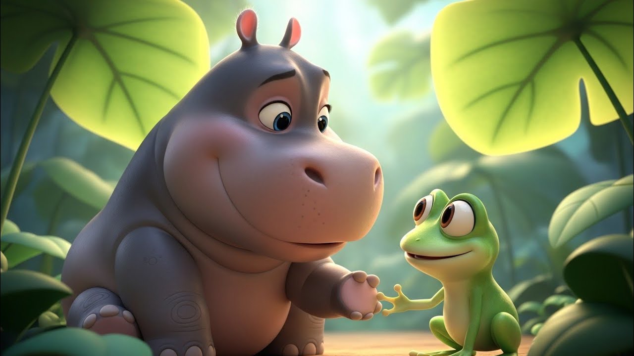 The Happy Hippo Who Learned to Say Sorry 🦛💙 | Kids Moral Story | 3D Animated Cartoon