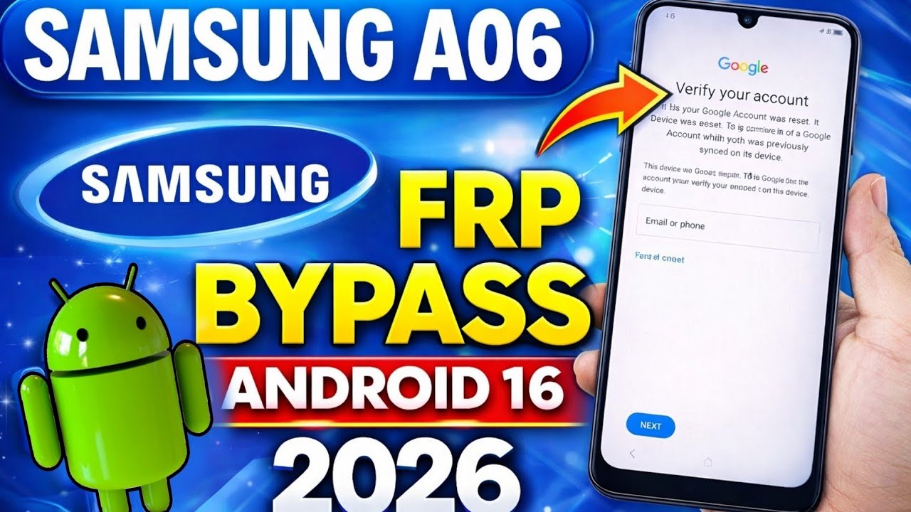 Обход FRP на Samsung A06 под Android 16 (2026) | Новая разблокировка безопасности без ПК 🔓