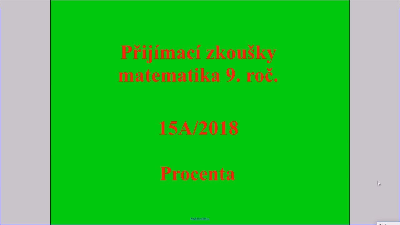 Procenta - Př. 15_A. (2018) | Přijímací zkoušky z matematiky na SŠ