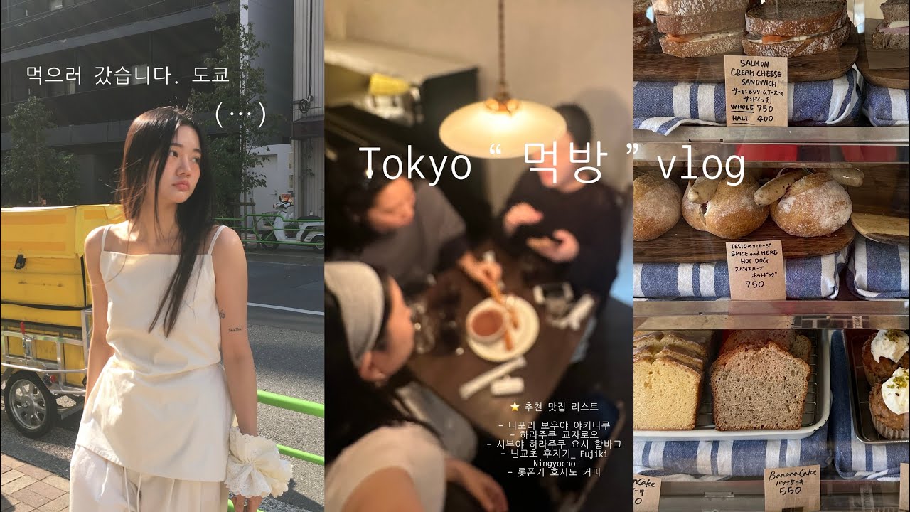 ✈️ tokyo vlog. 도쿄 먹으러 갔어요. 가성비 호텔 디디디 추천, 맛집 투어 먹방_ 우동 돈까스 야키니쿠 푸딩 교자 타코야끼 편의점 과자 추천 등등 브이로그