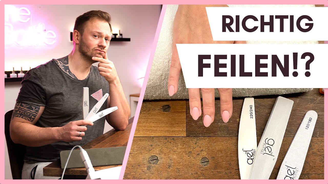 Wie man den Fingernagel, die UV Gel, Acryl und Poligel Modellage richtig feilt