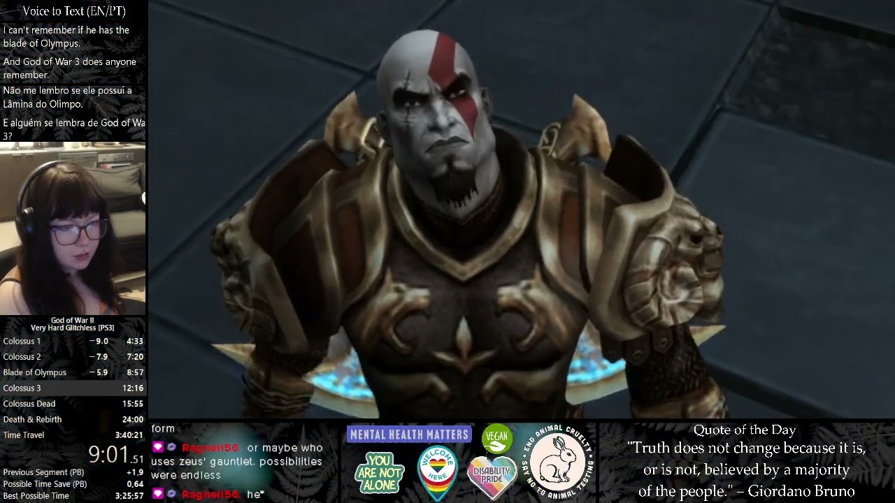 [PS3] God of War 2 Very Hard Glitchless in 3:37:01 RTA