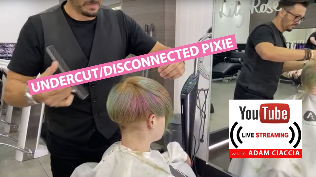 Undercut Pixie Haircut on Lilly-Rose @rosebud_0508 - Filmed Live Axis Hairdressing, Canberra.