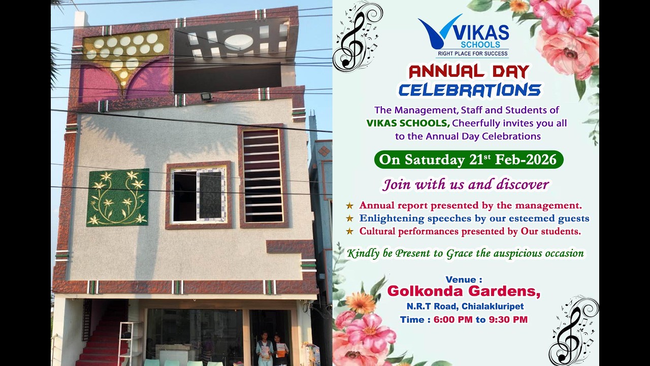 VIKAS SCHOOL 18th ANNUAL DAY CELEBRATIONS AT PEDANANDIPADU ROAD CAMPUS