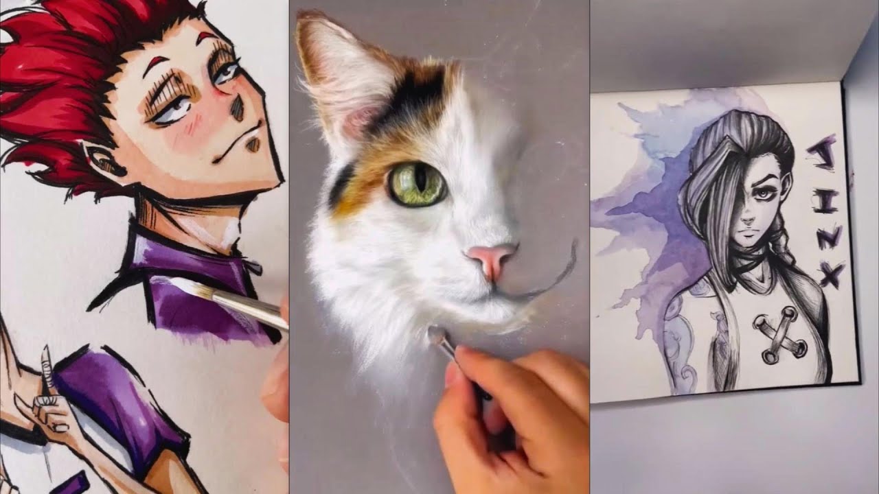 😍Art drawing tiktok compilations ~ Drawing tiktok #102