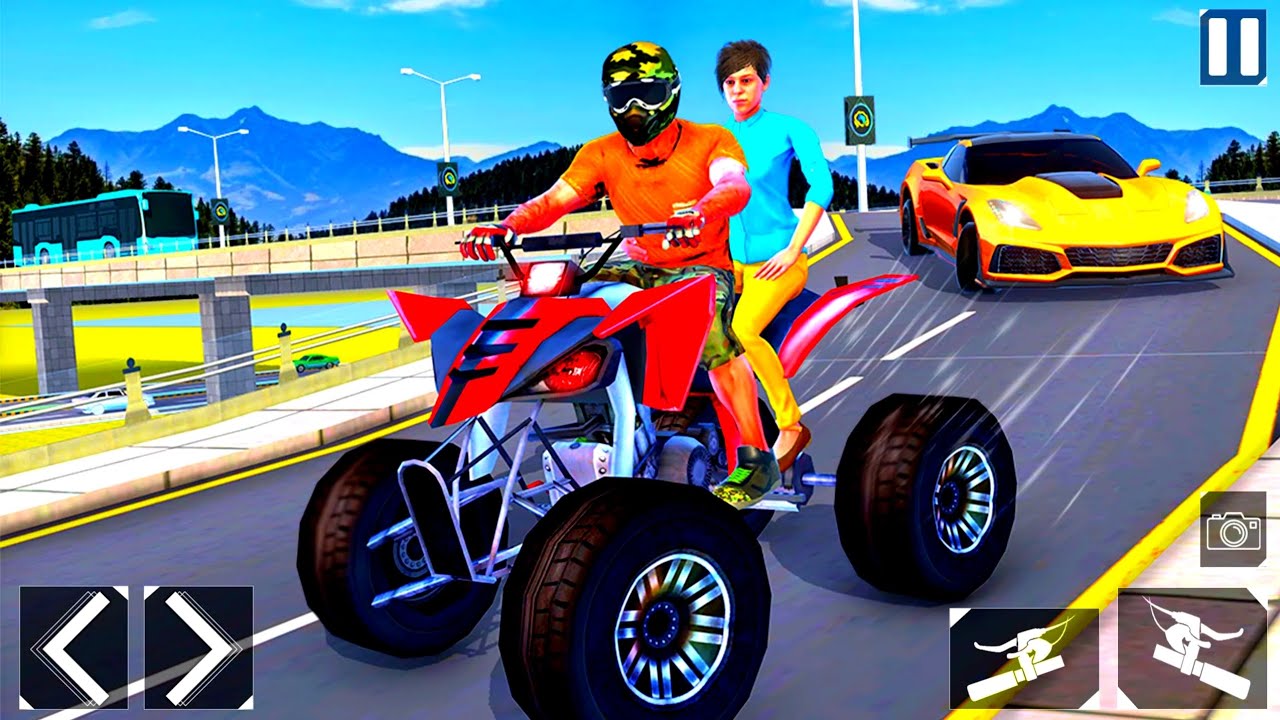Offroad atv bike taxi rider||racing car driving||Android game play