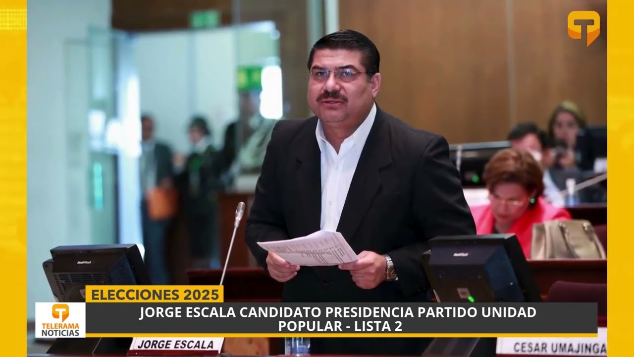 Jorge Escala Candidato presidencia Partido Unidad Popular - Lista 2