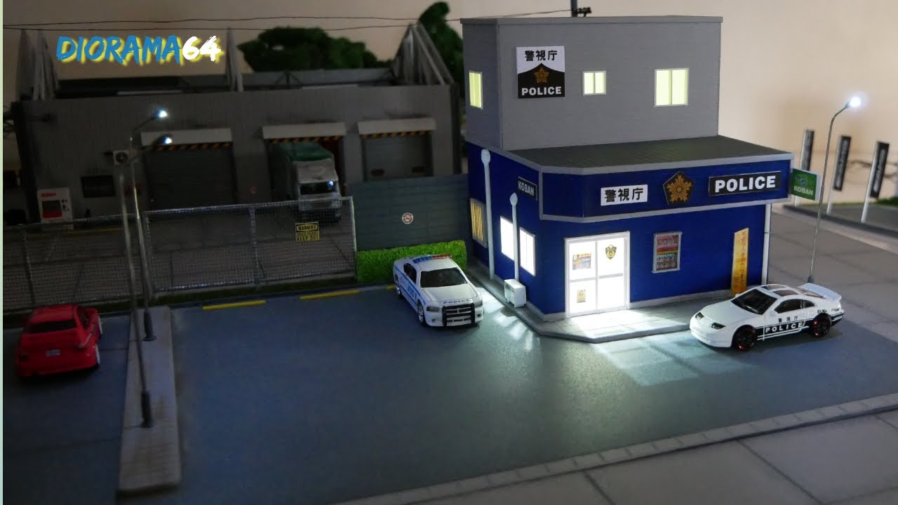 HOW TO MAKE DIORAMA JAPANESE POLICE STATION 1\64