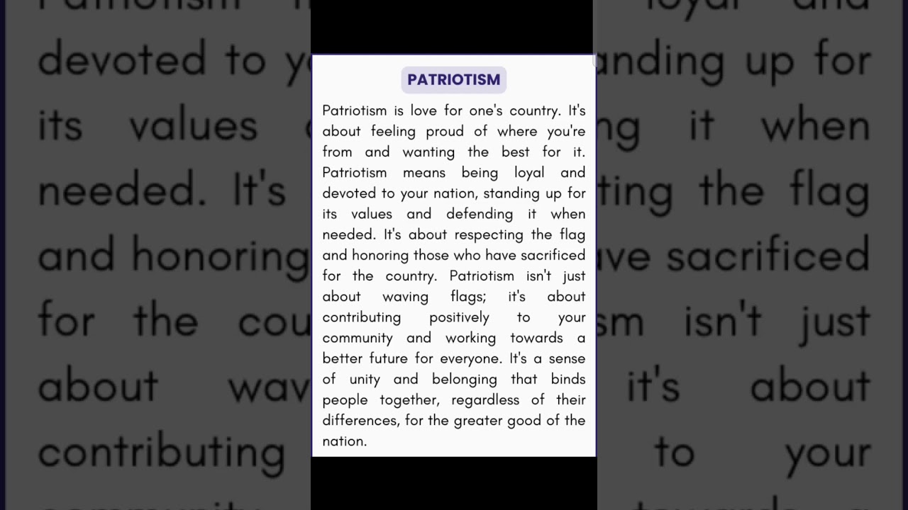 Essay on Patriotism//Patriotism essay in english//#essay #englishcomposition #english