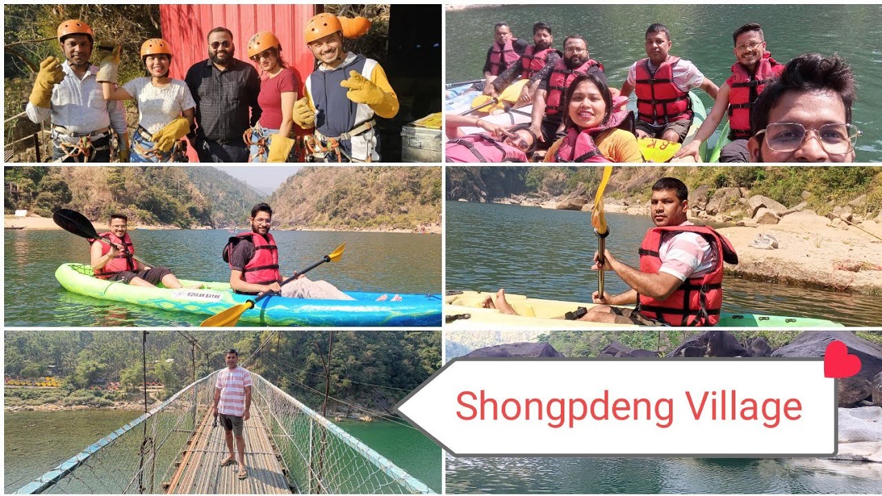 Shnongpdeng village and Amkoi Sliang Wah Umngot / Dawki River, Meghalaya