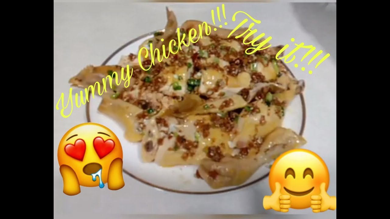 STEAM CHICKEN with chili garlic sauce!