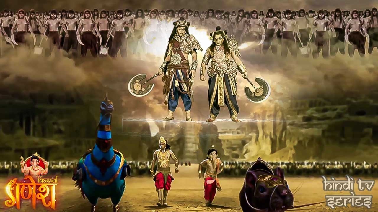 असुरो के अत्याचारों को देखकर युद्धभूमी छोड़कर भाग गये शिवपुत्र | Vighnaharta Ganesh | Maha Episode