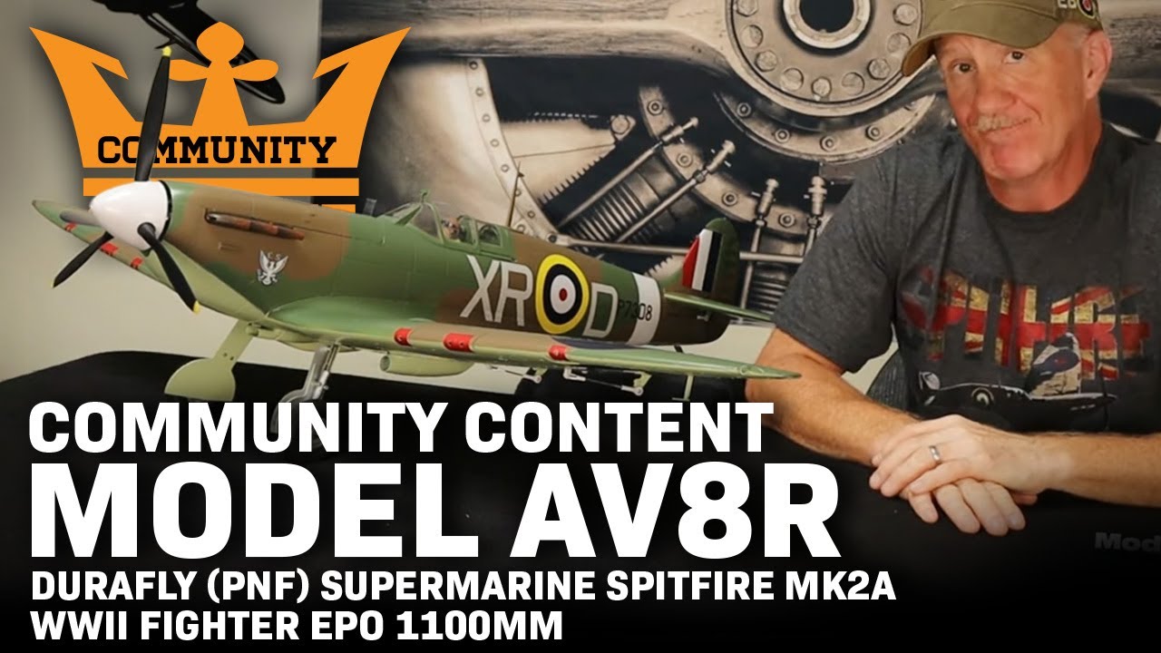 Durafly (PNF) Supermarine Spitfire Mk2a WWII Fighter EPO 1100mm - Community Content - Model AV8R