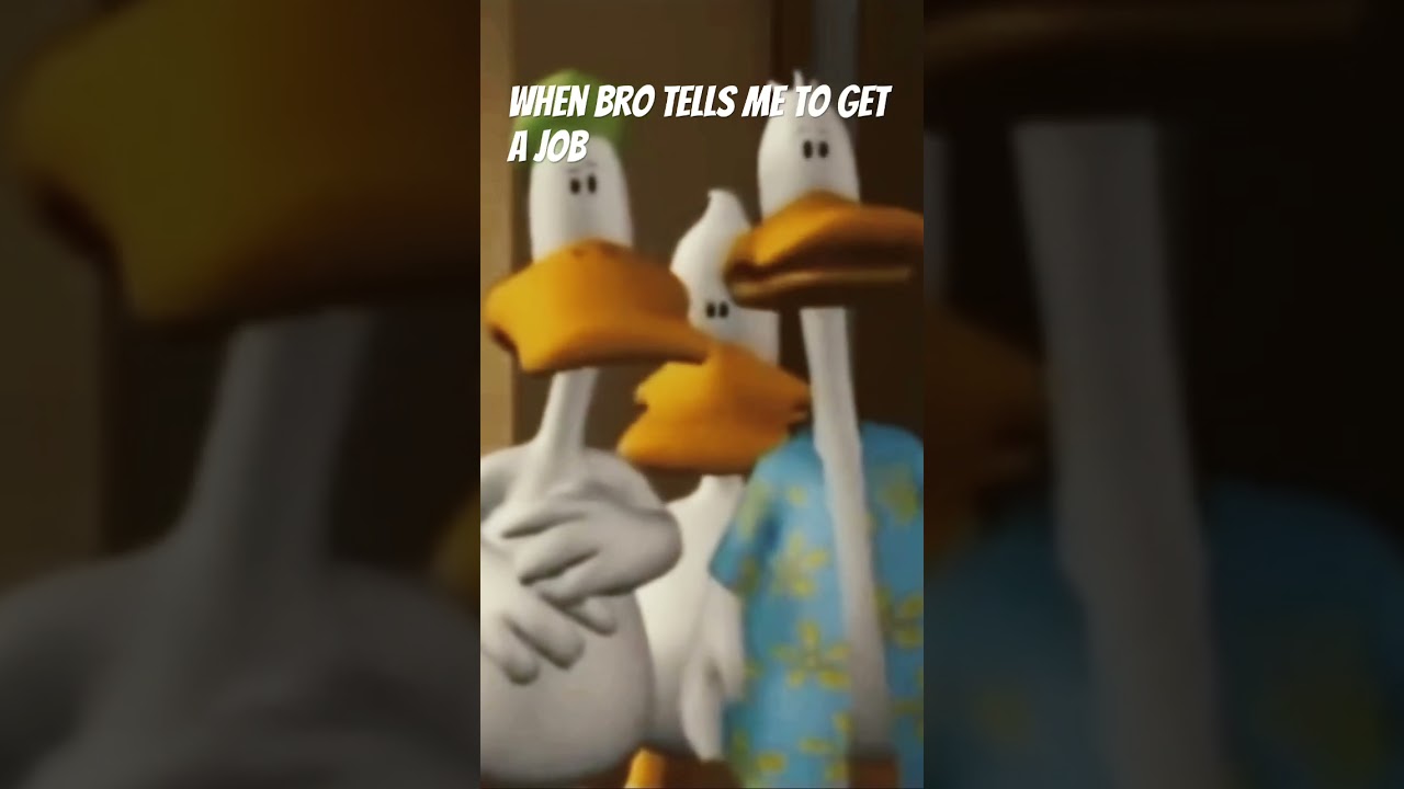 When bro tells me to get a job 😂#memes #jokes #duck