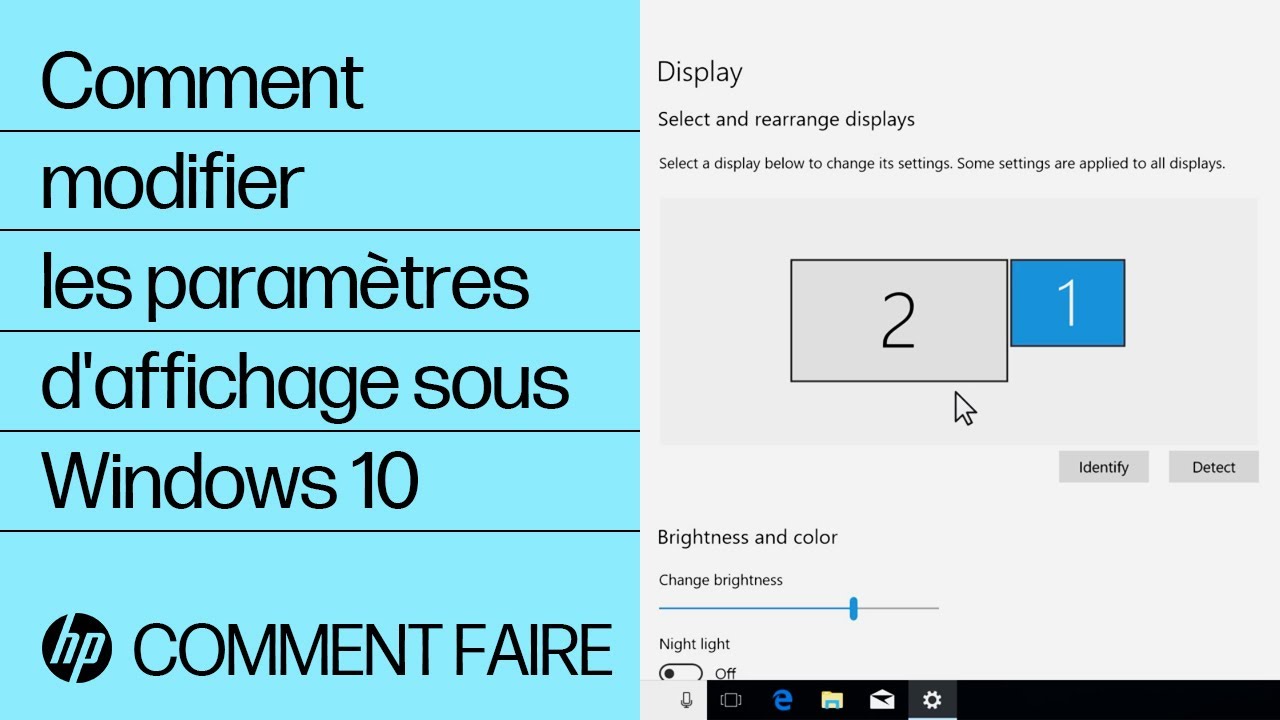 Comment modifier les param&egrave;tres d'affichage sous Windows 10 | HP Support