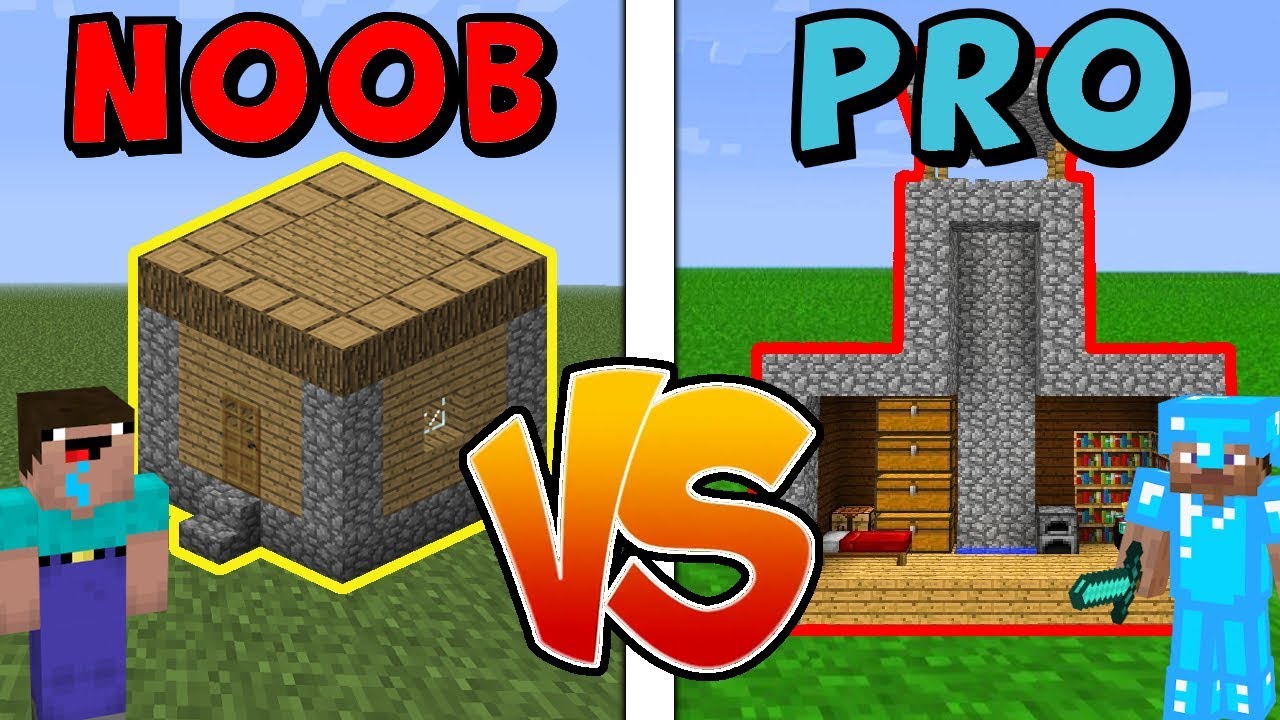 Minecraft NOOB vs PRO Challenge: Secure Secret Base w/ MrRed and BurtDude