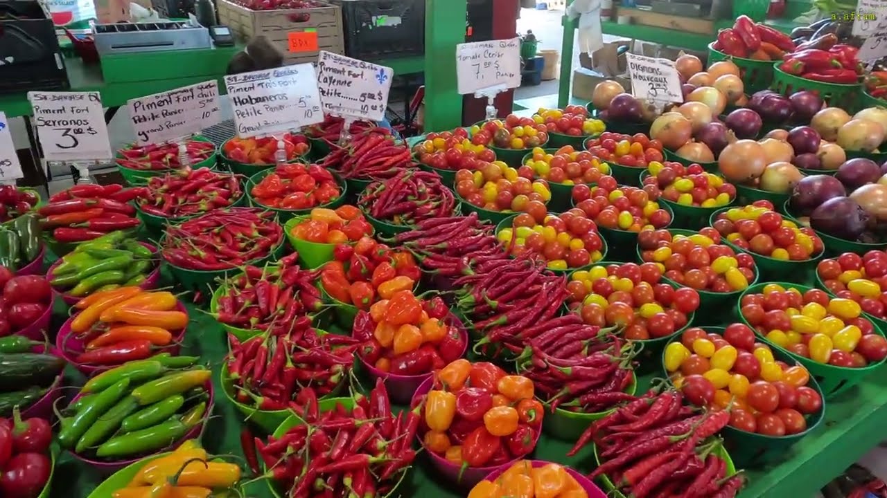 [4K] Walking Tour of Jean Talon Market Montreal Quebec Canada Largest Open Air Market inNorthAmerica