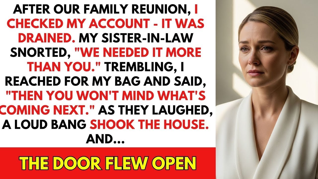 After Our Family Reunion, I Checked My Account—It Was Drained. My SIL Snorted, 'We Needed It More.'