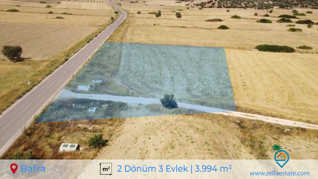 Satılık 3 Dönüm Tarla - KKTC / Bafra | Zella Real Estate