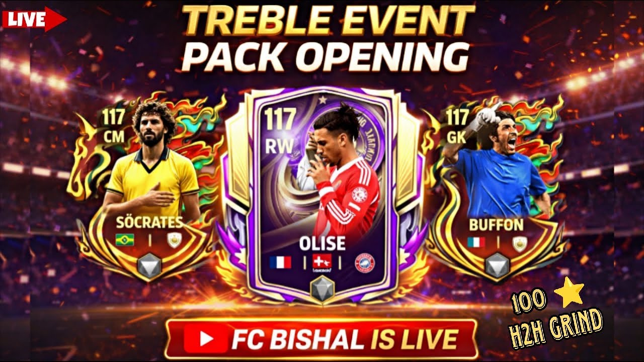FC MOBILE LIVE - 100 STAR GRIND COMPLETED 🥶 | PACK OPENING | TEAM REVIEW | FC BISHAL 🇳🇵