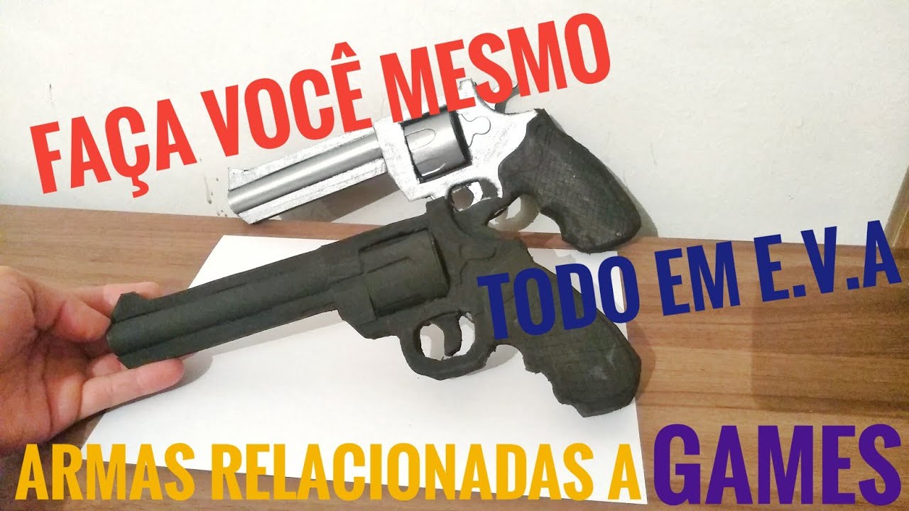COMO FAZER PISTOLA EM CASA PARA SEU COSPLAY!! Magnum .357 WARZONE