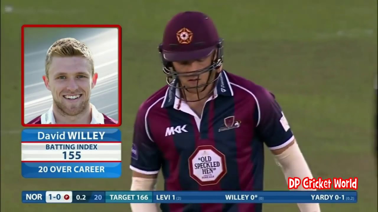 David Willey smashed 100 runs off 41 balls