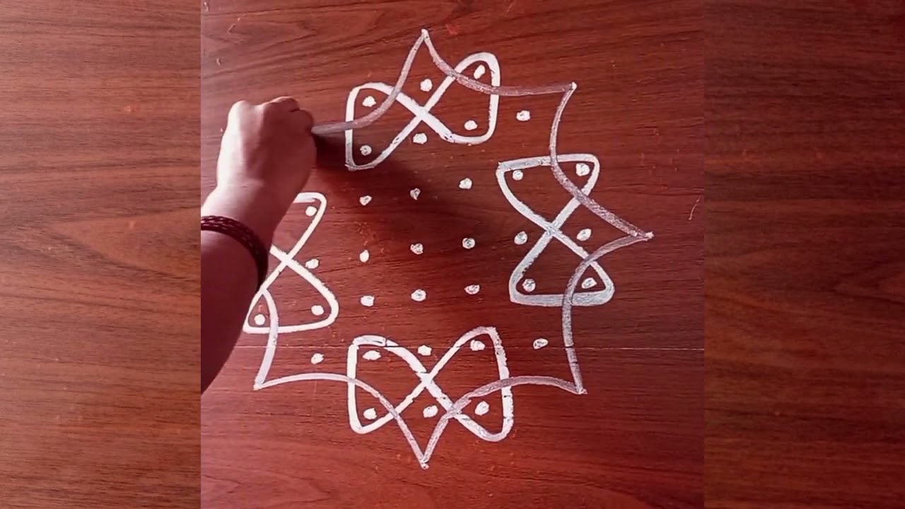 Simple and easy rangolies #muggulu #indianart #dialyrangoli 