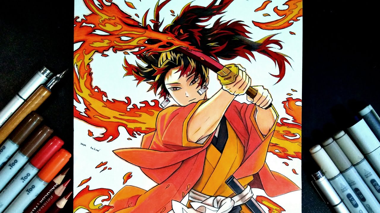 Yoriichi Tsugikuni /Kimetsu no Yaiba / Drawing