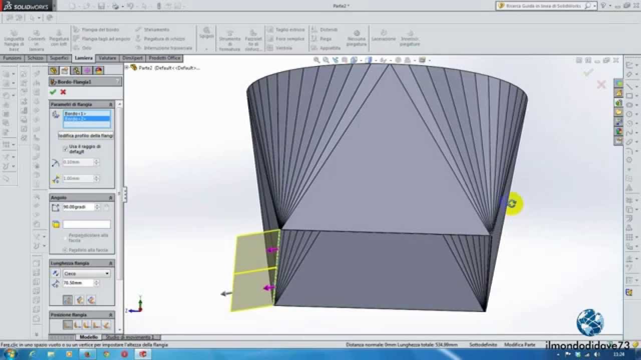 Tutorial #16# - Solidworks italiano - Tramoggia sviluppo lamiera