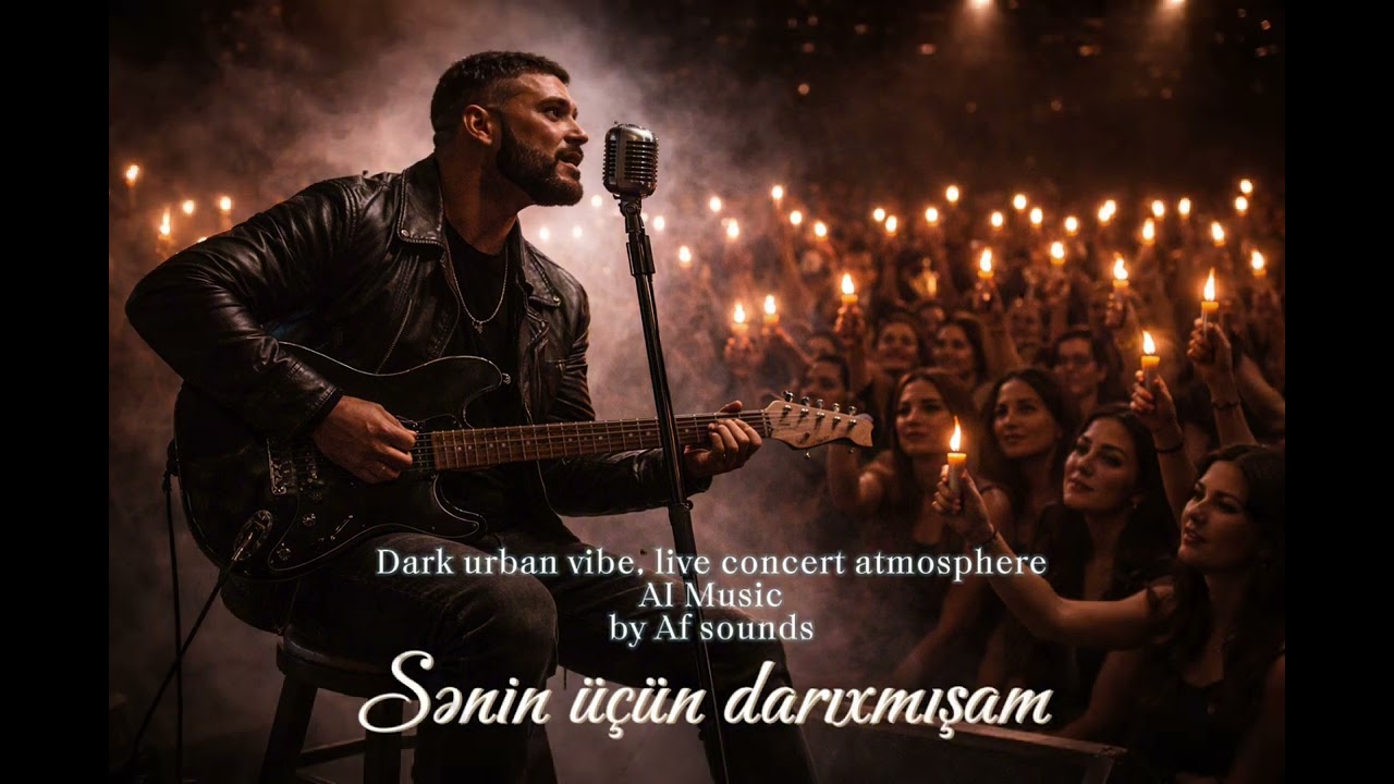 Sənin &uuml;&ccedil;&uuml;n darıxmışam | Dark Urban, Live Concert Atmosphere | AI Music | #music #cover #ai #remix