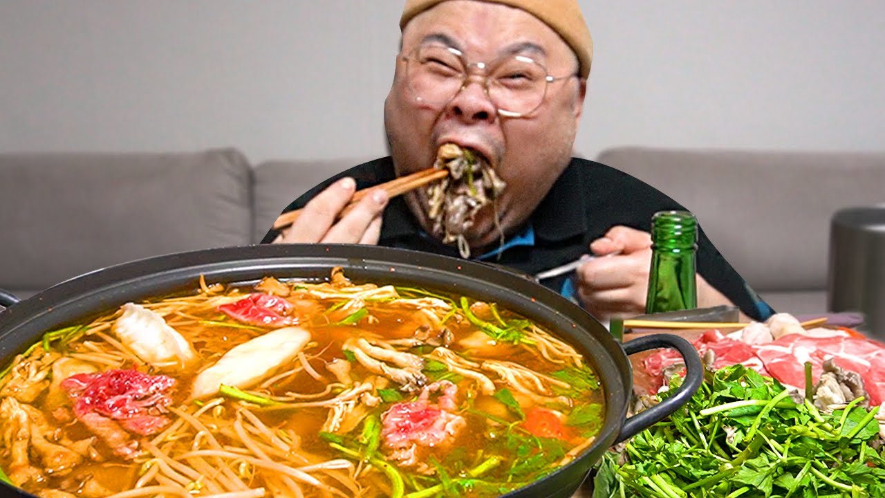 뜨끈한 샤브샤브 먹고 계란죽에 칼국수로 끝장내기│Shabu-Shabu Mukbang Eatingshow