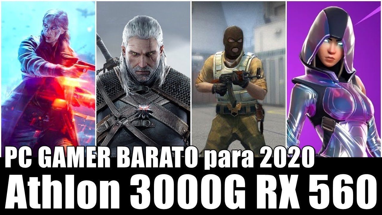 PC GAMER BARATO - AMD ATHLON 3000G RX 560 (15 GAMES)