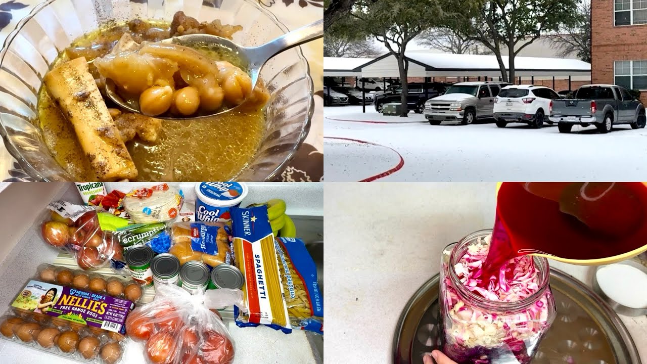 Winter grocery shopping & cooking & making pickles 🥒