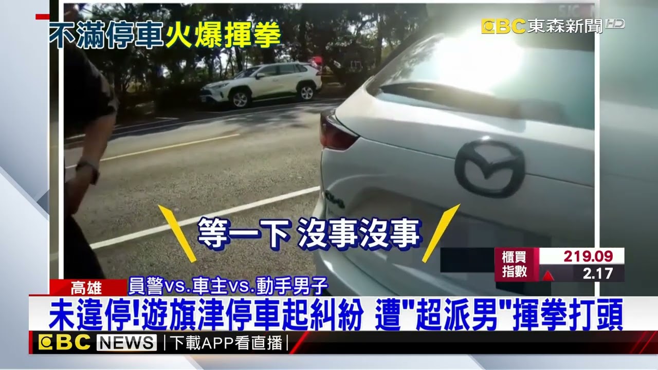 旗津遊客汽車停路邊 竟遭「超派男」驅趕毆打@newsebc