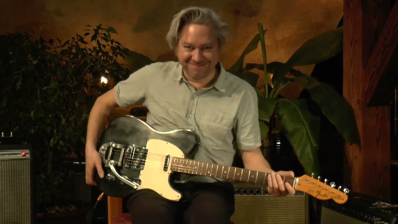 Fender Telecaster from 1971 black w. Bigsby presented by Tobias Hoffmann at Vintage Guitar Oldenburg