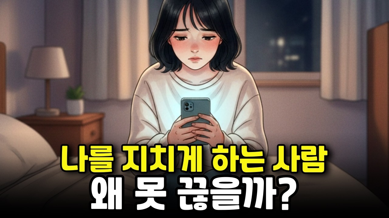 나를 지치게 하는 사람을 못 끊는 이유 | 심리학이 말하는 관계의 함정