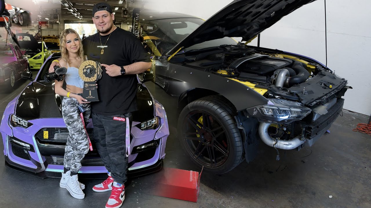 Giving Girlfriend A Mustang // Boosted Bagged Widebody Mustang