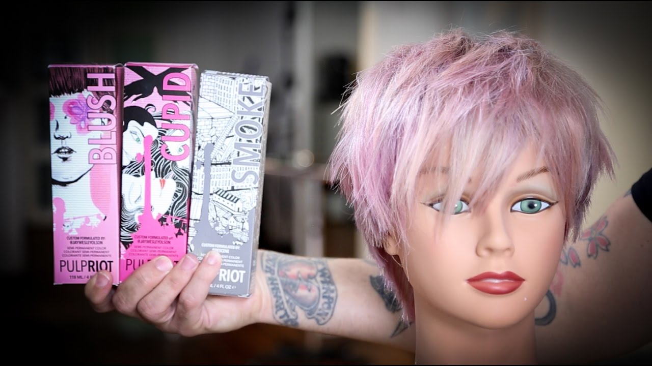 Pastel Pink and Blonde Hair Color and Short Textured Haircut Tutorial | MATT BECK VLOG 81