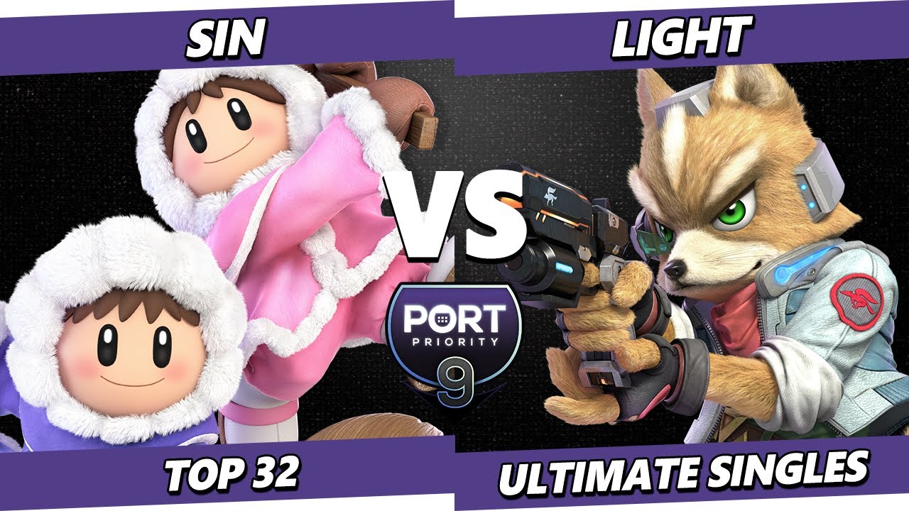 Port Priority 9 - Sin (Ice Climbers) Vs. Light (Fox) Smash Ultimate - SSBU