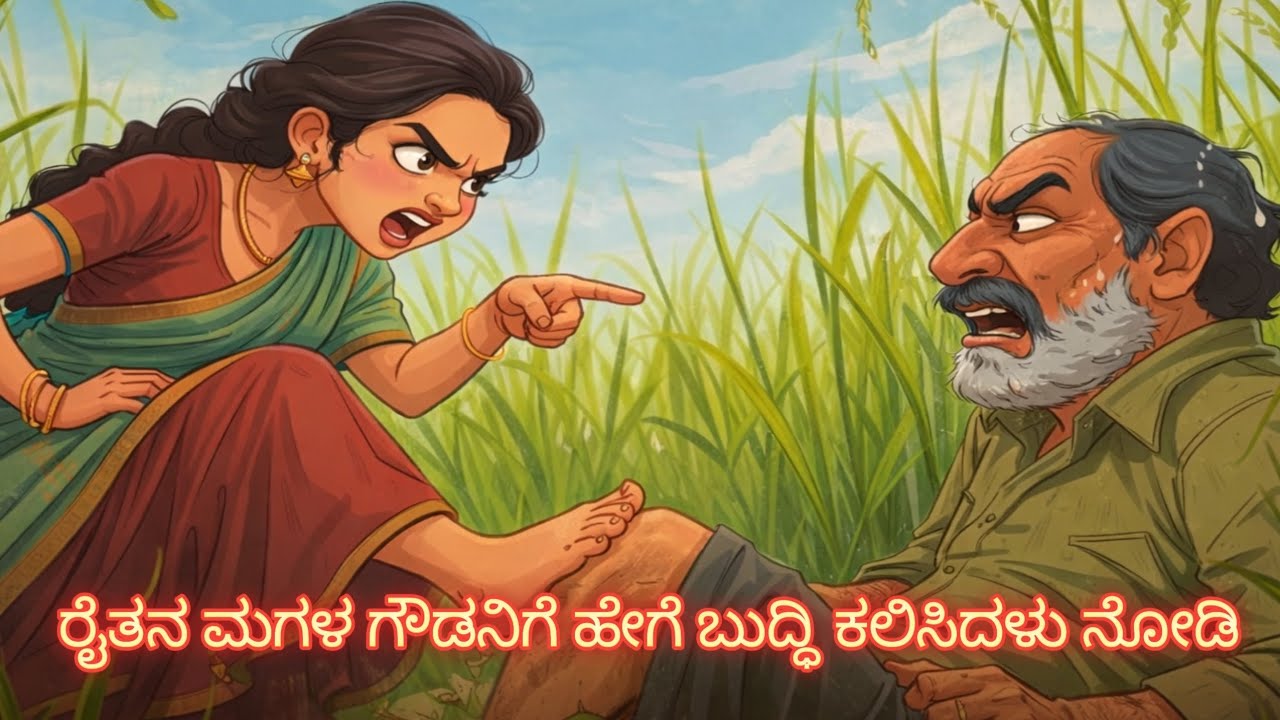 ರೈತನ ಮಗಳ ಗೌಡನಿಗೆ ಹೇಗೆ ಬುದ್ಧಿ ಕಲಿಸಿದಳು ನೋಡಿ / kannada story's/ kannada kathegalu 