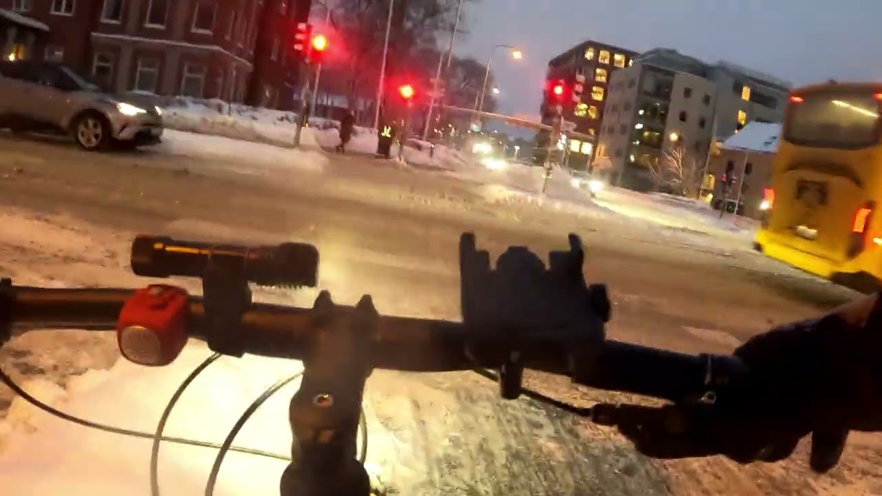 Cykelpendlar till jobbet
